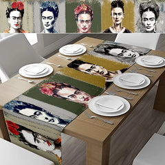 Frida Kahlo Velvet Table Runner - 2m x 45cm