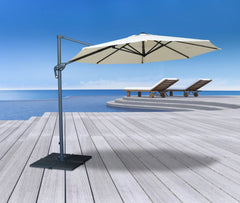 Kalahari Round Cantilever Umbrella Natural 2350 x 3000 mm