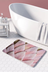Floral deep pink King Protea bathmat