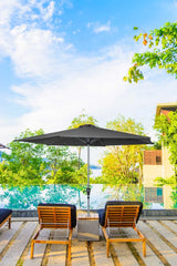 Kalahari Centre Round Umbrella Charcoal 2200 x 3000 mm