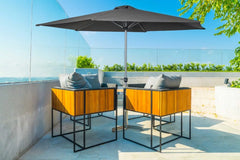 Kalahari Centre Round Umbrella Charcoal 2200 x 3000 mm