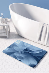 Blue petals bathmat