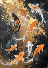 Koi Fish Swimming Gracefully