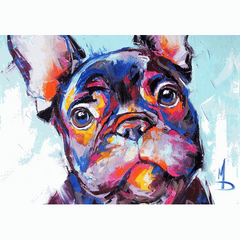 Wall Art Print - Oil Painting Portrait of a Dog