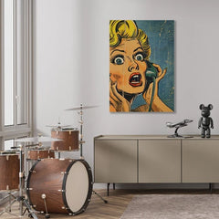 Wall Art Print - Popart Girl On Phone