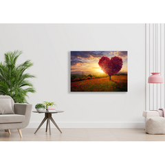 Wall Art Print- Red Heart Shaped Tree