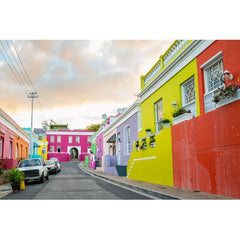 Wall Art Print- Colorful Homes in Bo-Kaap Neighborhood in Cape Town