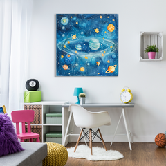 Wall Art Print - Kiddies Planets and stars