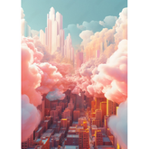Wall Art Print - Fantasy Destination AI Birds Eye View