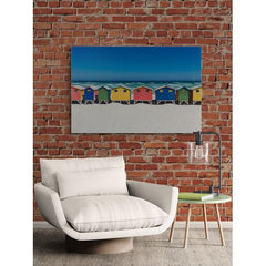 Wall Art Print - Cape Town: Bath houses at the beach in Muizenberg