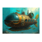 Wall Art Print- Steampunk Submarine