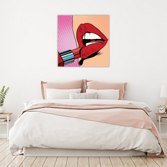 Wall Art Print - Popart Red Lipstick