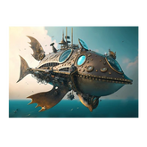 Wall Art Print - Steampunk Nautical Airship