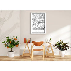 Wall Art Print - Map Johannesburg