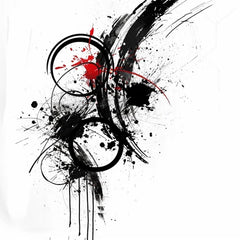 Wall Art Print- Abstract circles and lines
