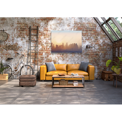 Wall Art Print - AI Illustration of Misty Cityscape