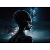 Wall Art Print - Alien looking out at AI Created Sky
