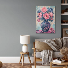 Wall Art Print- Oriental Vase and Flowers