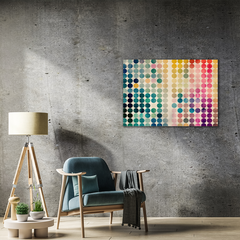 Wall Art Print - Abstract Blue Round Colours