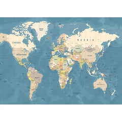 Wall Art Print - Vector Detailed Illustration of World Map