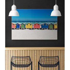Wall Art Print - Cape Town: Bath houses at the beach in Muizenberg