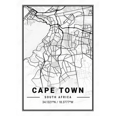 Wall Art Print - Map Cape Town