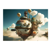 Wall Art Print - Steampunk Style Airship