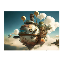 Wall Art Print - Steampunk Style Airship