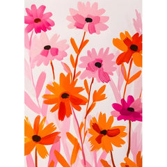 Wall Art Print - Abstract Pink Flowers