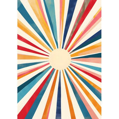Wall Art Print- Abstract Infinity Sun White