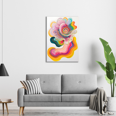 Wall Art Print - Abstract flower swirling