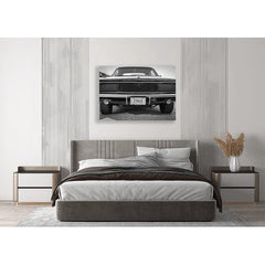 Wall Art Print- Black and white vintage car 1968