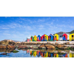 Wall Art Print- Colourful Beach Houses in South Africa