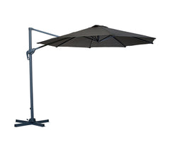 Kalahari Round Cantilever Umbrella Charcoal 2350 x 3000 mm