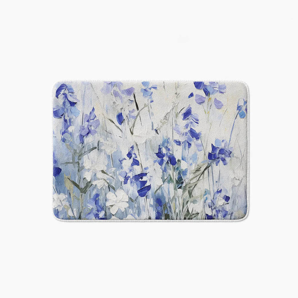 Delicate wildflowers bathmat