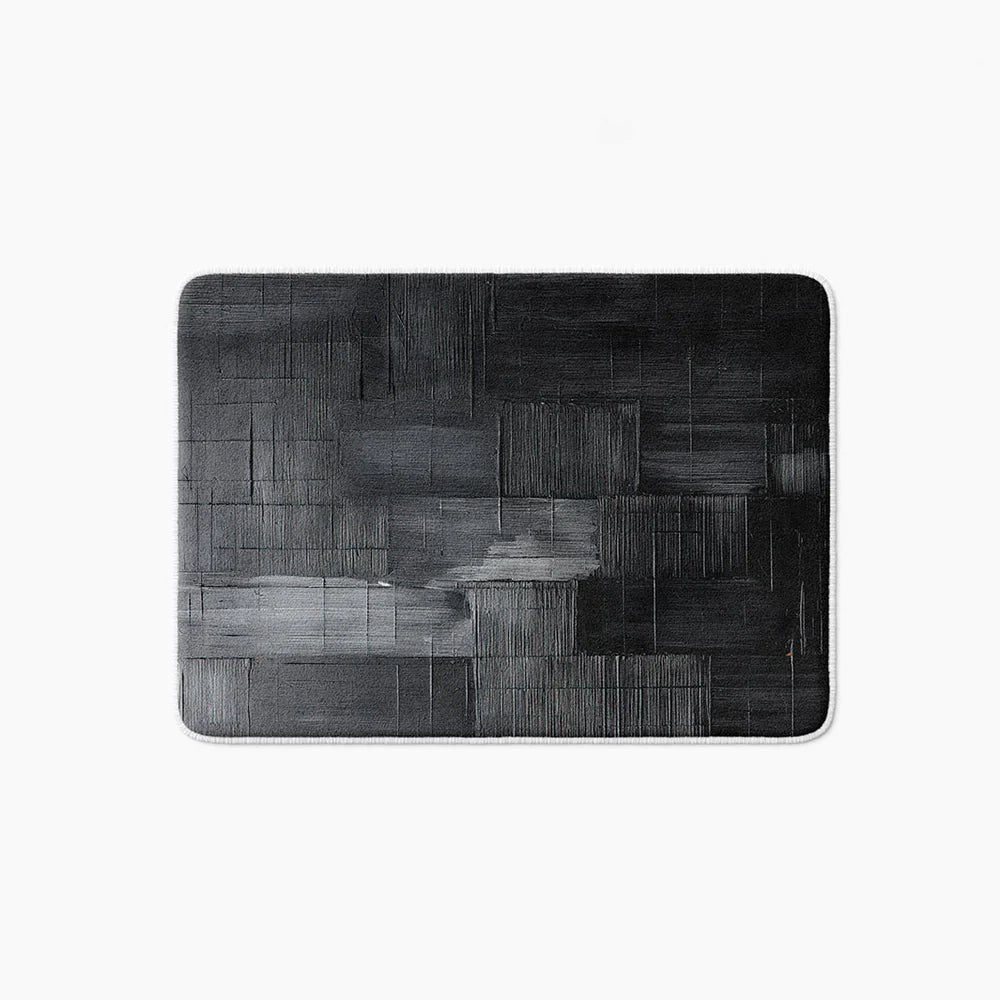 Charcoal blocks bathmat