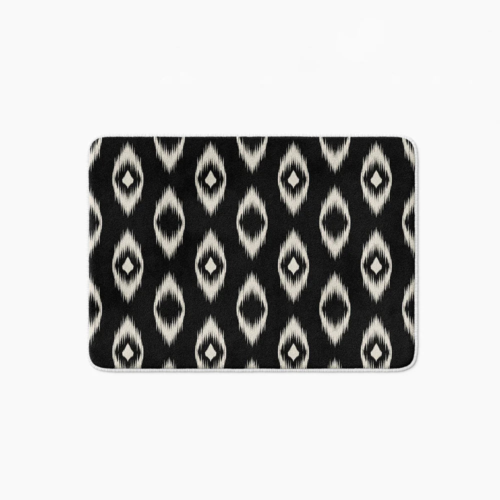 Midnight ikat bathmat