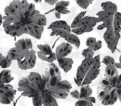 Mono Chic Floral Wall Paper 1