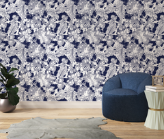 Mono Chic Floral Wall Paper 3