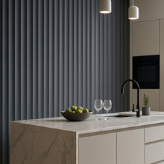 Matt Steel Grey Slat Wall