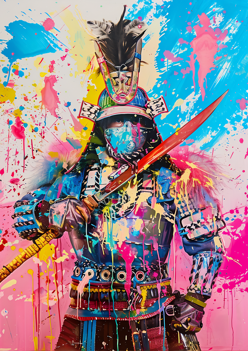 Pop Art-Style Samurai