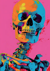 Pop Art-Style Skeleton