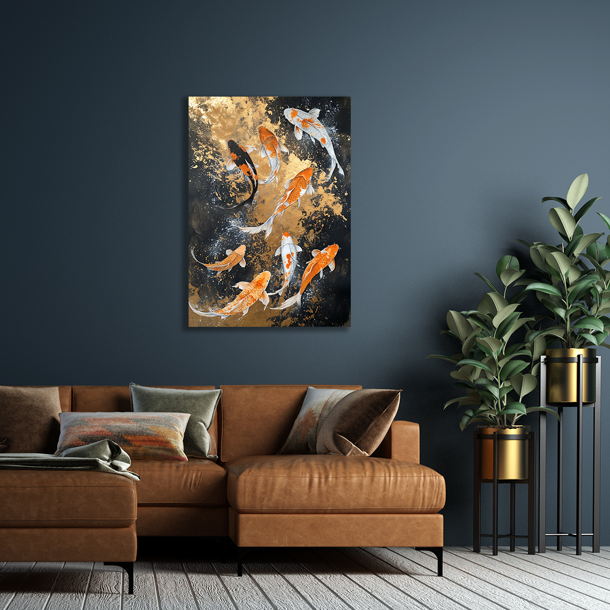 Koi Fish Swimming Gracefully