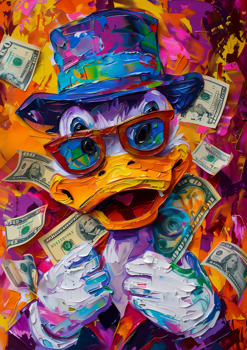 Donald Duck Surrounded by Money #2