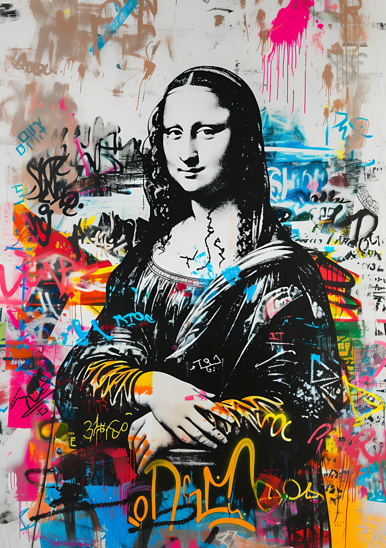 Pop Art-Style Mona Lisa