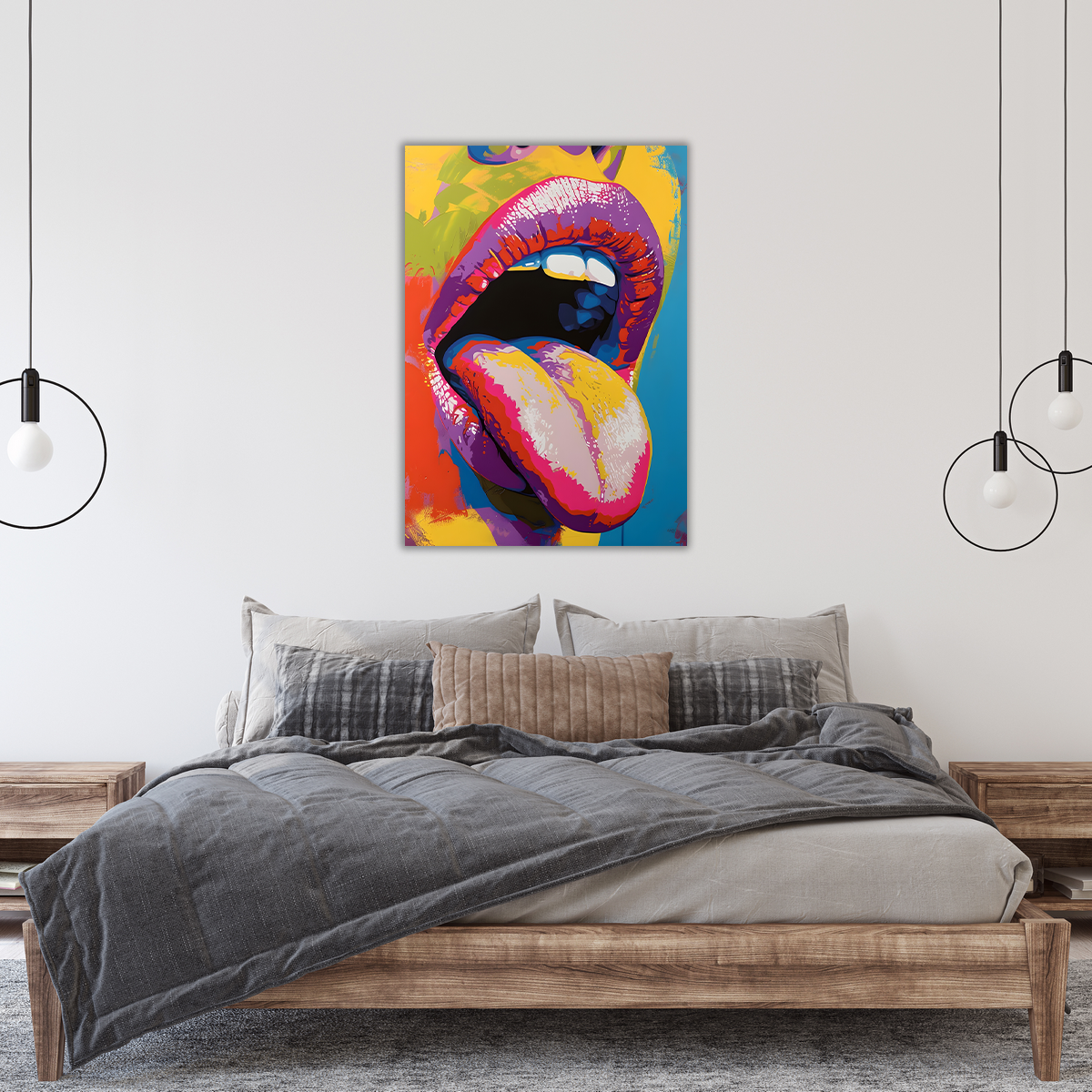 Woman Sticking Tongue Out Pop Art