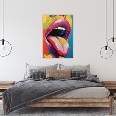 Woman Sticking Tongue Out Pop Art