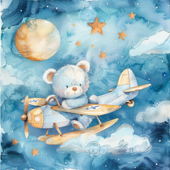 Teddy Bear In an Airplane