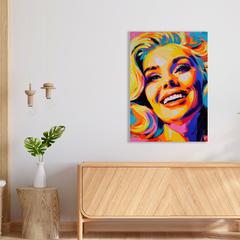 Pop Art-Style Woman Smiling