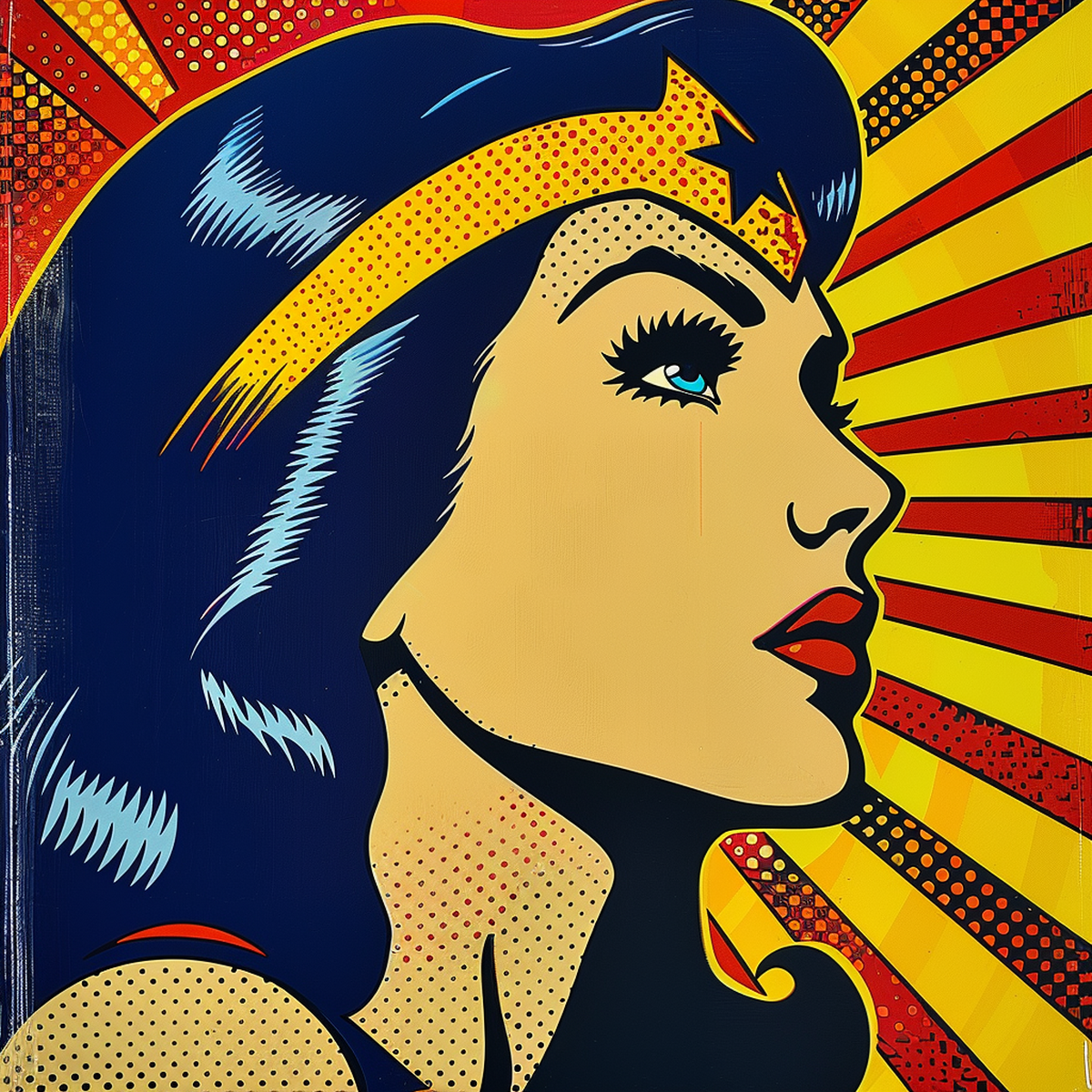 Pop Art-Style Wonder Woman